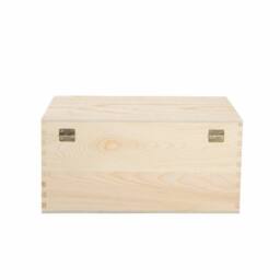 FLAVORA Extra Large-Natural Finish Wooden Treasure Ches in Natural - Size: 500mm - thumbnail 4