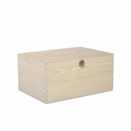 FLAVORA Extra Large-Natural Finish Wooden Treasure Ches in Natural - Size: 500mm - thumbnail 2