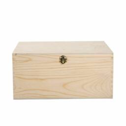 FLAVORA Extra Large-Natural Finish Wooden Treasure Ches in Natural - Size: 500mm - thumbnail 1
