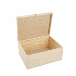 FLAVORA Extra Large-Natural Finish Wooden Treasure Ches in Natural - Size: 500mm - thumbnail 3
