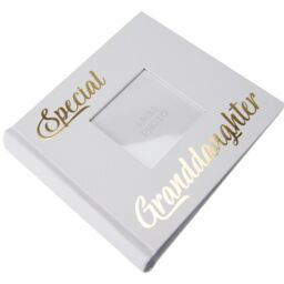 Happy Homewares Modern Special Granddaughter Photo Album with Gold Text - Holds 80 4x6 Pictures in White - thumbnail 3