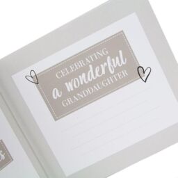 Happy Homewares Modern Special Granddaughter Photo Album with Gold Text - Holds 80 4x6 Pictures in White - thumbnail 5