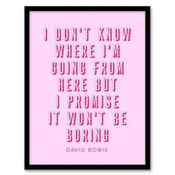 Artery8 Don't Know Where I'm Going Modern Pink Quote Framed Wall Art Print - Size: A4 - thumbnail 1