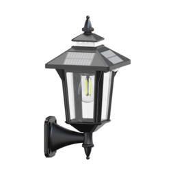 SPETLEK Solar Wall Lantern Vintage Outdoor Light Motion Sensor IP65 Garden in Black - thumbnail 2