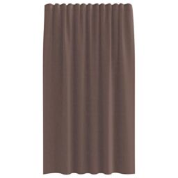 Berkfield Home Voile Curtains with Tab Top 2 pcs Brown - thumbnail 4