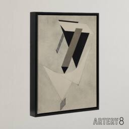 "Artery8 Lazar El Lissitzky Kestnermappe Proun Framed Canvas Wall Art Print in Grey - Size: W12"" x H16""" - thumbnail 2