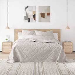 Berkfield Home Beautiful Bedside Cabinets 2 pcs 40x31x50 cm Solid Pinewood in Light Tan - Size: 40 x 31 x 50 cm - thumbnail 2