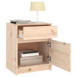 Berkfield Home Beautiful Bedside Cabinets 2 pcs 40x31x50 cm Solid Pinewood in Light Tan - Size: 40 x 31 x 50 cm - thumbnail 5