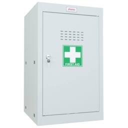 Phoenix Safe Company Size 3 Light Grey Medical Cube Locker with Key Lock, MC0644GGK, 87L - Size: 600mm - thumbnail 1