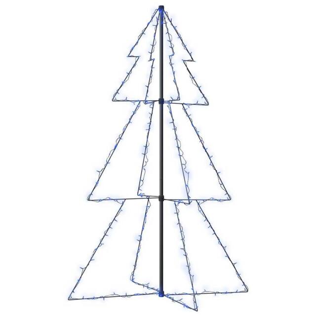 Berkfield Home Christmas Cone Tree 200 LEDs Indoor & Outdoor 98x150 cm in Blue - image 1