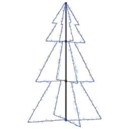 Berkfield Home Christmas Cone Tree 200 LEDs Indoor & Outdoor 98x150 cm in Blue - thumbnail 1