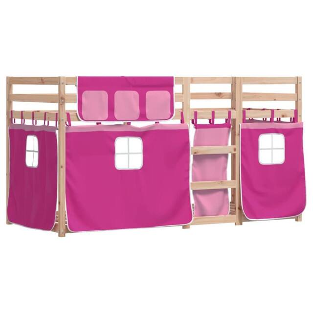 Berkfield Home Elegant Bunk Bed without Mattress Pink 80x200 cm Solid Wood Pine - image 1