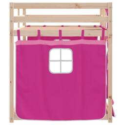 Berkfield Home Elegant Bunk Bed without Mattress Pink 80x200 cm Solid Wood Pine - thumbnail 6