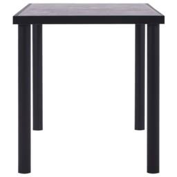 Berkfield Home Modern Dining Table Black & Concrete Grey 140x70x75 cm MDF - Size: 140 x 70 x 75 cm