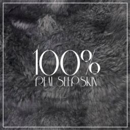 Infinity Leather Luxury Genuine Sheepskin 40x40cm Real Wool Single Sided Cushion in Grey - Size: 40 cm x 40 cm - thumbnail 3