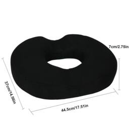 NESTLUNE Breathable Ring Coccyx Cushion Pain Relief Office Seat Support Pad in Black - Size: 100 cm x 190 cm - thumbnail 2
