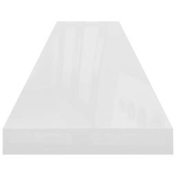 Berkfield Home Durable Floating Wall Shelf High Gloss White 120x23.5x3.8 cm MDF - thumbnail 5