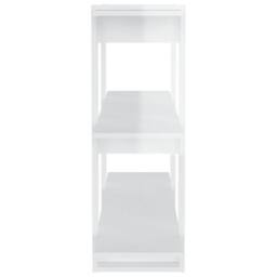 Berkfield Home Classic Book Cabinet/Room Divider High Gloss White 100x30x87 cm - Size: 100 x 30 x 87 cm - thumbnail 4