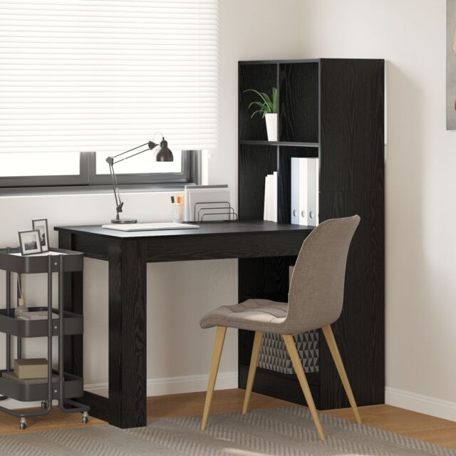 Berkfield Home Black oak 122 x 67 x 145 cm Engineered wood & Particle board - image 1