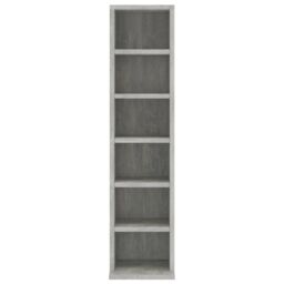 Berkfield Home CD Cabinet Concrete Grey 21x20x88 cm Engineered Wood - Size: 21 x 20 x 88 cm - thumbnail 4