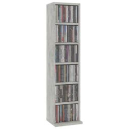 Berkfield Home CD Cabinet Concrete Grey 21x20x88 cm Engineered Wood - Size: 21 x 20 x 88 cm - thumbnail 3