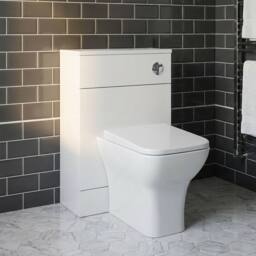 Balterley Alrewas Contemporary Floor Standing WC Unit, Gloss White, 500mm in White - thumbnail 3