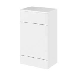 Balterley Alrewas Contemporary Floor Standing WC Unit, Gloss White, 500mm in White - thumbnail 1