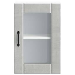 Berkfield Home Kitchen Wall Cabinet with Glass Door Lucca Concrete Grey - thumbnail 6