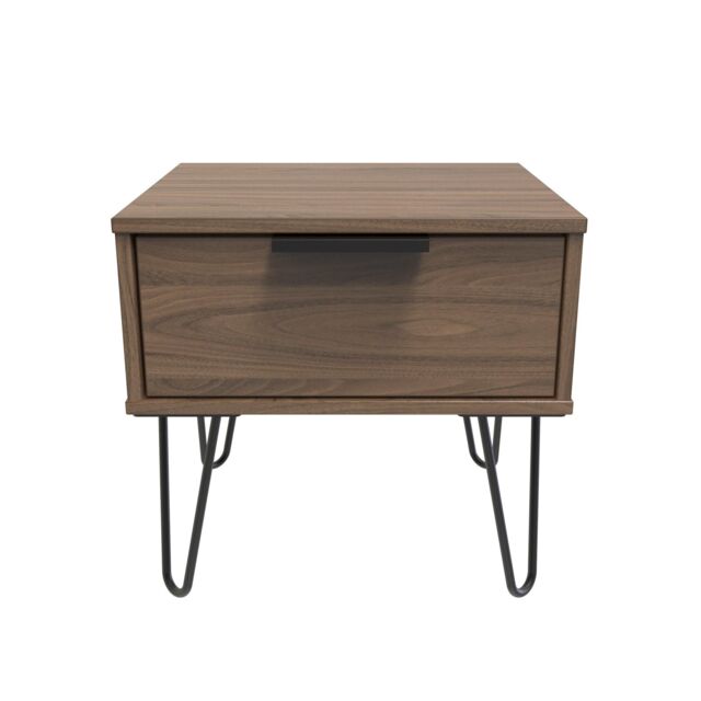 Ready Assembled 2 U Fuji 1 Drawer Bedside (Ready Assembled) in Walnut - image 1