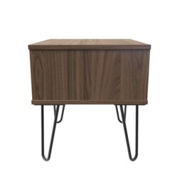 Ready Assembled 2 U Fuji 1 Drawer Bedside (Ready Assembled) in Walnut - thumbnail 2