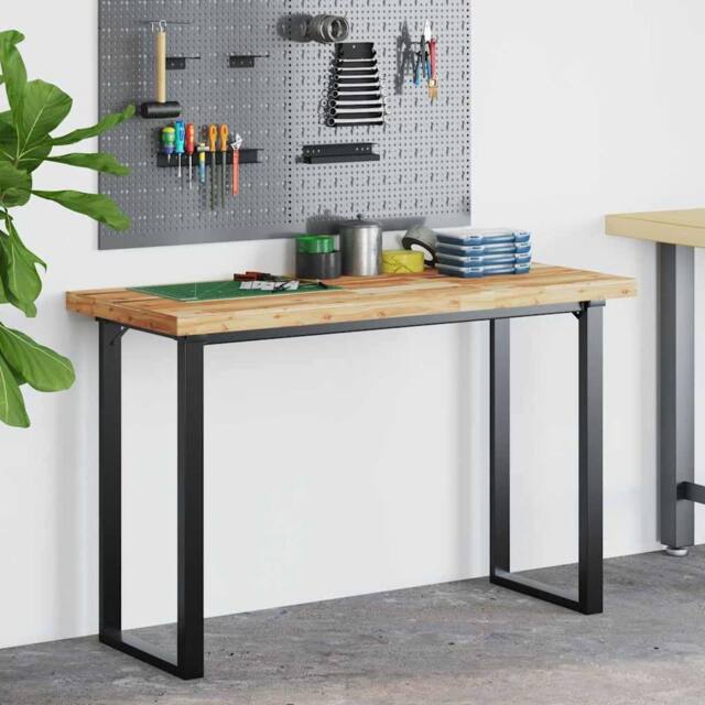 Berkfield Home Versatile Desk Top Oil Finished 120x50x4 cm Solid Wood Acacia in Brown - Size: 120 x 50 x 4 cm