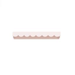 Melody Maison Large Pink Scalloped Wall Storage Shelf - 61cm in Natural - thumbnail 1