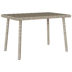 Berkfield Home Garden Coffee Table Rectangular Light Grey 60x40x37 cm Poly Rattan - Size: 60 x 40 x 37 cm - thumbnail 2
