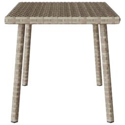 Berkfield Home Garden Coffee Table Rectangular Light Grey 60x40x37 cm Poly Rattan - Size: 60 x 40 x 37 cm - thumbnail 5