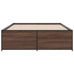Berkfield Home Durable Bed Frame without Mattress Brown Oak 135x190 cm Double - thumbnail 4