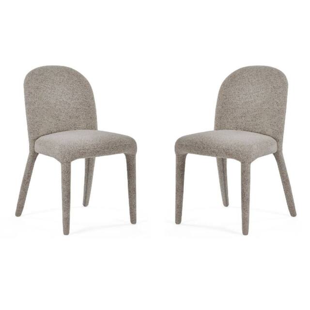 Cheshire Islington Premium Grey Chenille Upholstered Dining Chairs - Set of 2 in Dark Grey - image 1