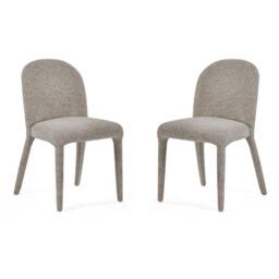 Cheshire Islington Premium Grey Chenille Upholstered Dining Chairs - Set of 2 in Dark Grey - thumbnail 1