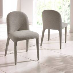 Cheshire Islington Premium Grey Chenille Upholstered Dining Chairs - Set of 2 in Dark Grey - thumbnail 5