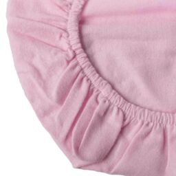 Homescapes 100% Brushed Cotton Cot Flat Sheet Single Pack, 100 x 150 cm in Pink - thumbnail 2