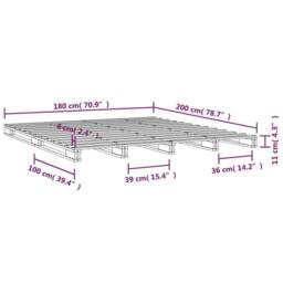 Berkfield Home Pallet Bed 180x200 cm Super King Size Solid Wood in Light Tan - thumbnail 8