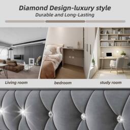 STILVORA 3ft Single Daybed with Pull-Out Trundle & USB Charging in Grey - thumbnail 8
