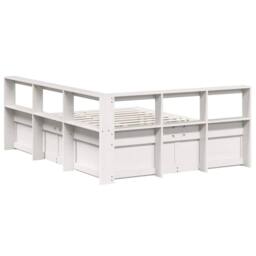 Berkfield Home Decorative Bookcase Bed without Mattress White 150x200cm Solid Wo - Size: 150x200 cm - thumbnail 7