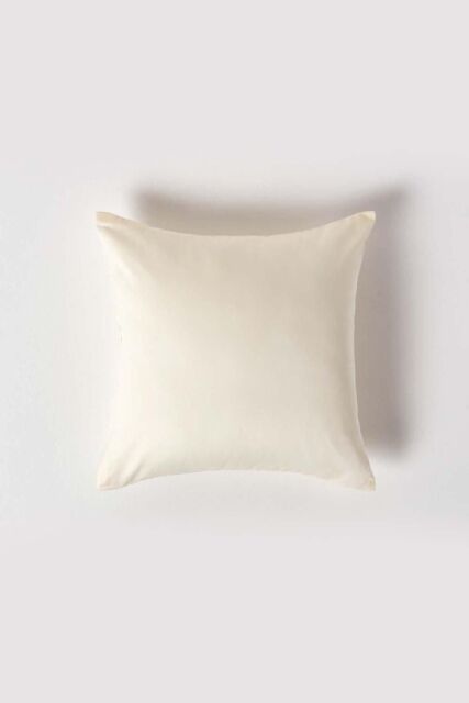 Homescapes Sateen Cotton Continental Pillowcase 400 TC, 40 x 40 cm in Cream - image 1