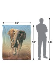 JQ Licensing Royce Mcclure Charging Elephant Silky Touch Super Soft Throw Blanket 152 X 127 cm in White - thumbnail 5