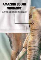 JQ Licensing Royce Mcclure Charging Elephant Silky Touch Super Soft Throw Blanket 152 X 127 cm in White - thumbnail 4
