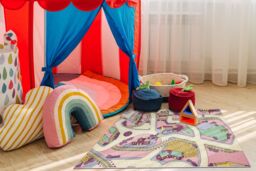 RugsX Rebel Roads Rug in Pink - Size: 95 cm x 133 cm - thumbnail 3