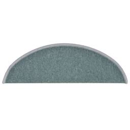 Berkfield Home Carpet Stair Treads 15 pcs Blue 56x17x3 cm in Teal - Size: Medium - thumbnail 6