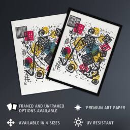 "Artery8 Small Worlds V Abstract Painting Kandinsky Wall Art Poster Print in White - Size: W18"" x H24""" - thumbnail 2
