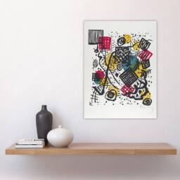 "Artery8 Small Worlds V Abstract Painting Kandinsky Wall Art Poster Print in White - Size: W18"" x H24""" - thumbnail 4