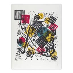 "Artery8 Small Worlds V Abstract Painting Kandinsky Wall Art Poster Print in White - Size: W18"" x H24""" - thumbnail 1